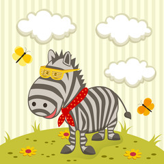 Plakat Ilustracja zebra