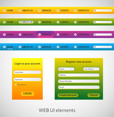 Web menu set