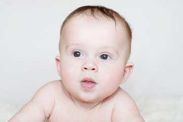 Portrait of the nice four-months baby