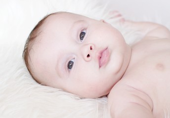 Portrait of the sweet four-months baby