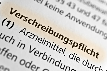Obraz premium Verschreibungspflicht - Textmarker
