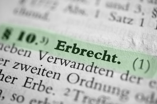 Erbrecht - gr&uuml;n