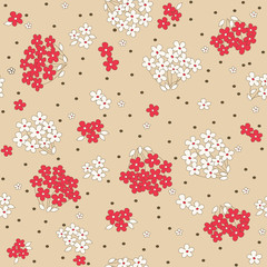 Vector floral pattern on dark background