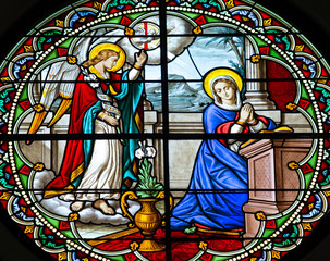 Fototapeta premium Glass window in church
