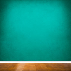 Old Interior Design With Vintage Grunge Wallpaper