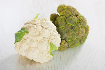 Broccoli and cauliflower