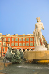 Place Massena and the Fontaine du Soleil in Nice