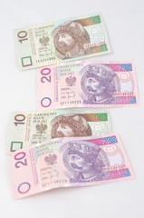 Banknoty 10 i 20 zł