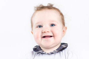 Portrait of a beautiful smiling baby girl