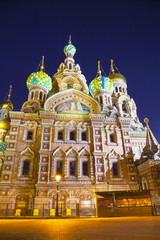 Fototapeta na wymiar Savior on Blood Cathedral in St. Petersburg, Russia