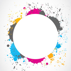 colorful splash border grunge