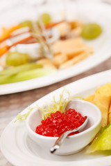pancakes with caviar