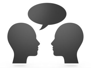 People Discussing with Speech Bubble