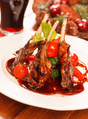 Roasted lamb ribs