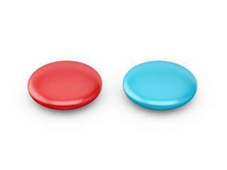 Red and Blue Medical Capsules