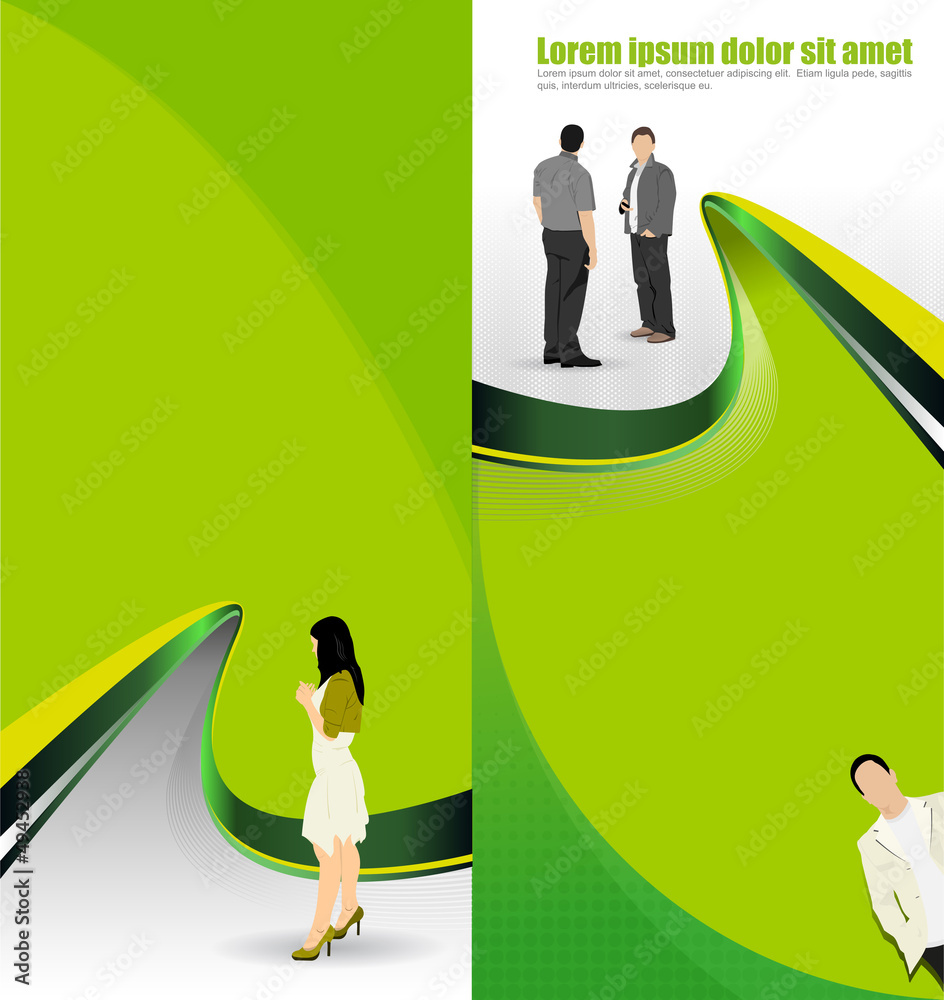 Poster vector green abstract background for brochure