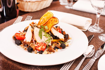 Chicken salad with orange