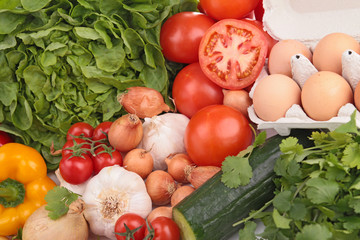 close up on vegetables