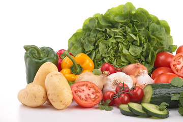 close up on vegetables