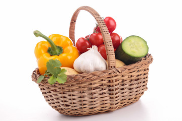 basket with vegetables