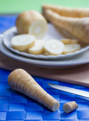 fresh parsnip roots