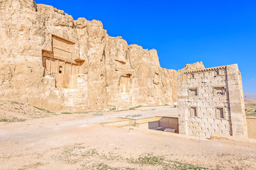 Ka'ba-ye Zartosht at Naqsh-i-Rustam in Shiraz, Iran.