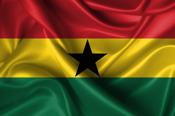 Wavy Flag of Ghana
