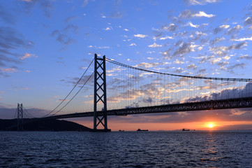 明石海峡大橋夕景−２