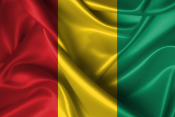 Wavy Flag of Guinea