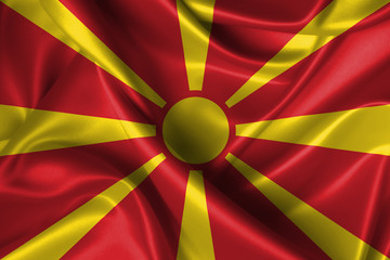 Wavy Flag of Macedonia