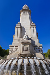 Fototapeta na wymiar Cervantes Pomnik na Madryt Hiszpania