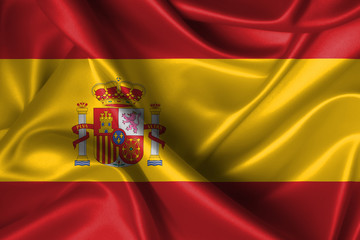 Fototapeta premium Wavy Flag of Spain