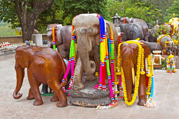 Naklejka premium Decorated elephants