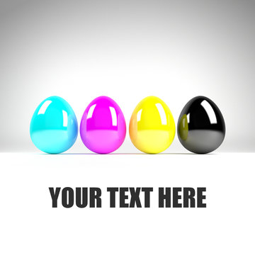 CMYK Easter Eggs - Textspace