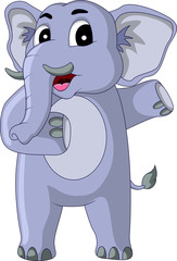 happy elephant cartoon