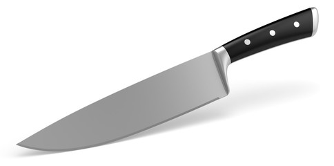 Couteau de cuisine sur fond blanc 1
