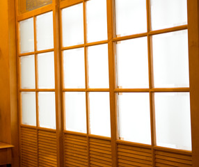 wooden doors with glass