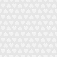 White seamless background with hearts