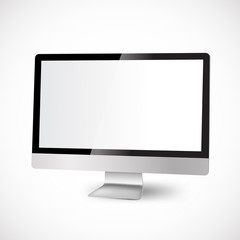 Fototapeta premium modern computer with white display