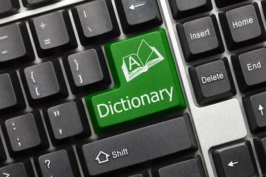 Conceptual keyboard - Dictionary (green key)