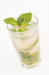 Mojito cocktail with mint leaf