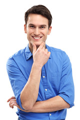 Young man smiling