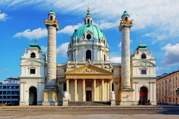 Fototapeta na wymiar Wiedeń - Kościół Świętego Karola - Austria