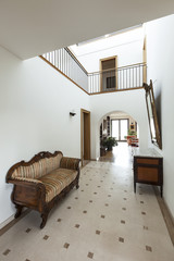 corridor with antique furniture