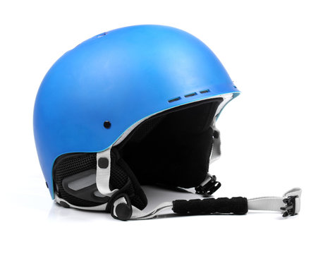 blue helmet isolated on white