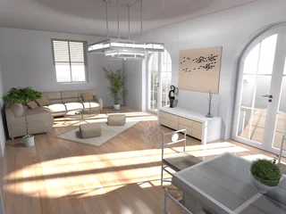 Modern eingerichtetes Wohnzimmer © epiCAD