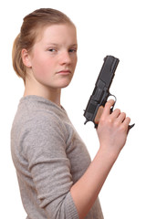 Girl with a gun
