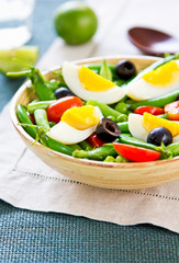 Green bean with Snap pea and egg salad