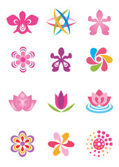 Flower icons symbols