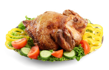 Tasty whole roasted chicken